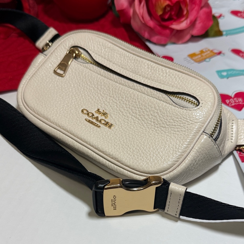 Coach Ivory Belt Bag with Gold Accents - Picture 8 of 9